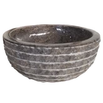 Grey Marble Washbasin Chiseled