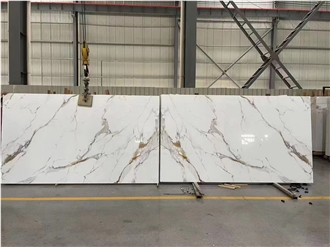 Calacatta Gold Pattern Nano Stone Slabs