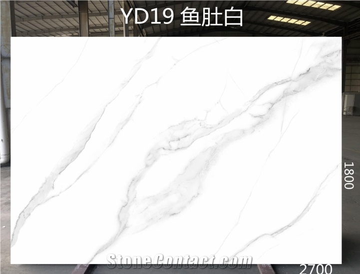 Calacatta White Artificial Stone Slabs For Indoor Decoration