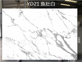 Calacatta White Artificial Stone Slabs For Indoor Decoration