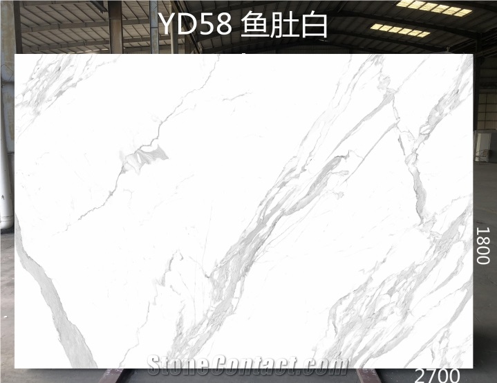Cheaper Calacatta White Marble Artificial Stone Slabs
