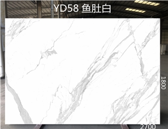 Cheaper Calacatta White Marble Artificial Stone Slabs