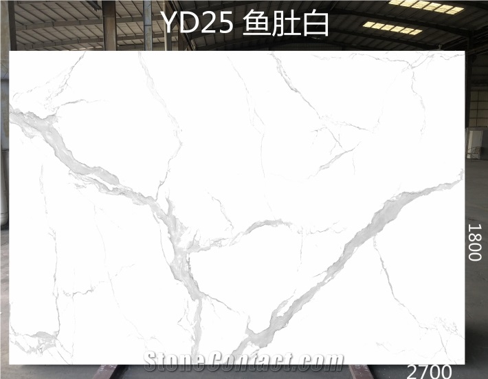 Cheaper Calacatta White Marble Artificial Stone Slabs
