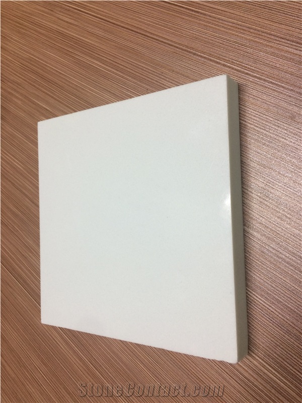 Durable Snow White Artificial Stone Slabs For Deco