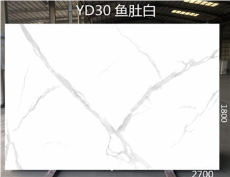 Elegant Calacatta White Marble Artificial Stone Slabs