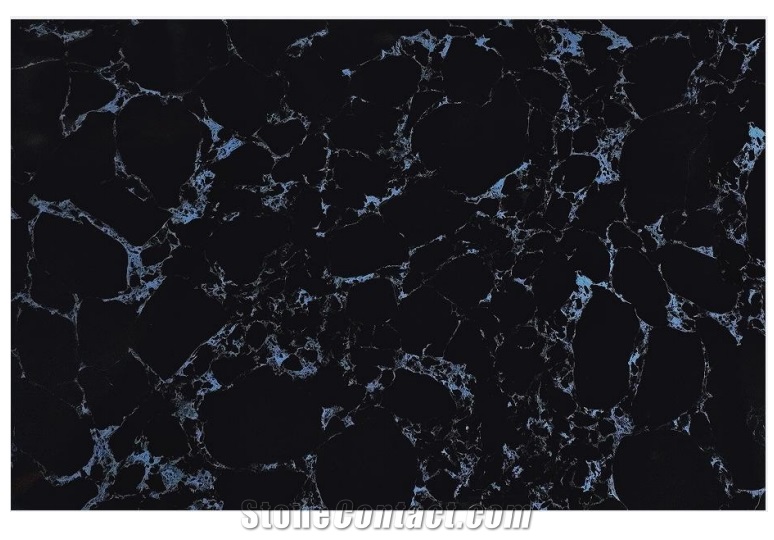 Full Body Artificial Calacatta Black Quartzslab