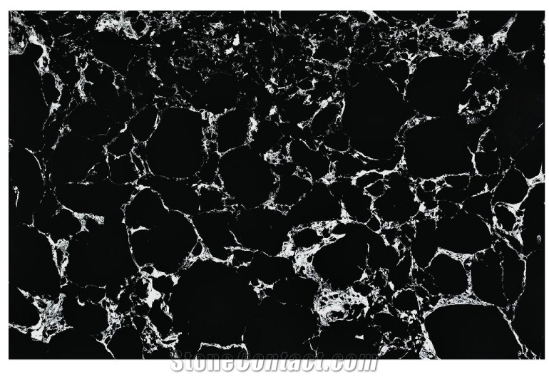 Full Body Artificial Calacatta Black Quartzslab