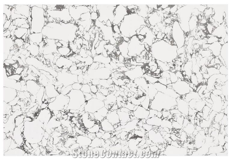 Full Body Artificial Calacatta Black Quartzslab