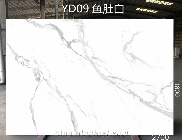 High Quality Calacatta White Marble Artificial Stone Slabs