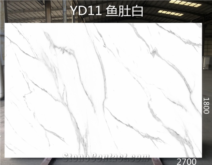 High Quality Calacatta White Marble Artificial Stone Slabs