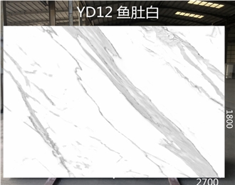 High Quality Calacatta White Marble Artificial Stone Slabs