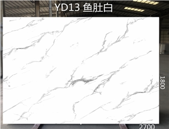 High Quality Calacatta White Marble Artificial Stone Slabs