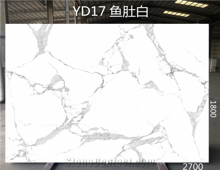 High Quality Calacatta White Marble Artificial Stone Slabs