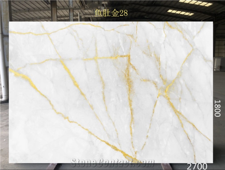Promotional Price Calacatta Gold Artificial Quartz Slabs