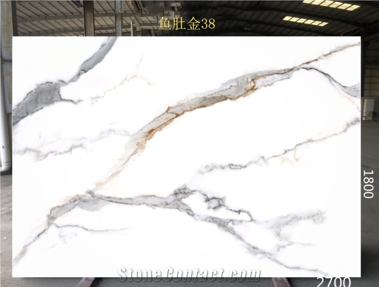 Promotional Price Calacatta Gold Artificial Quartz Slabs