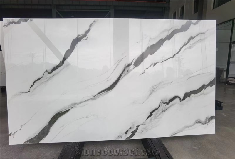 Quality-Ensuerd Panda White Nano Stone Slabs