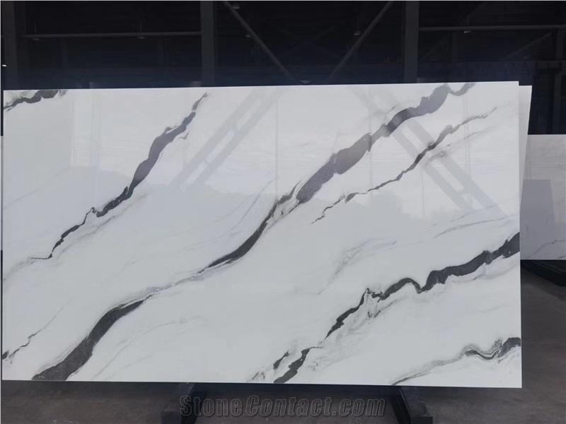 Quality-Ensuerd Panda White Nano Stone Slabs
