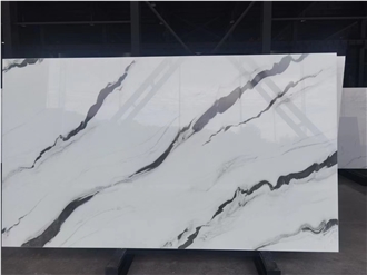Quality-Ensuerd Panda White Nano Stone Slabs
