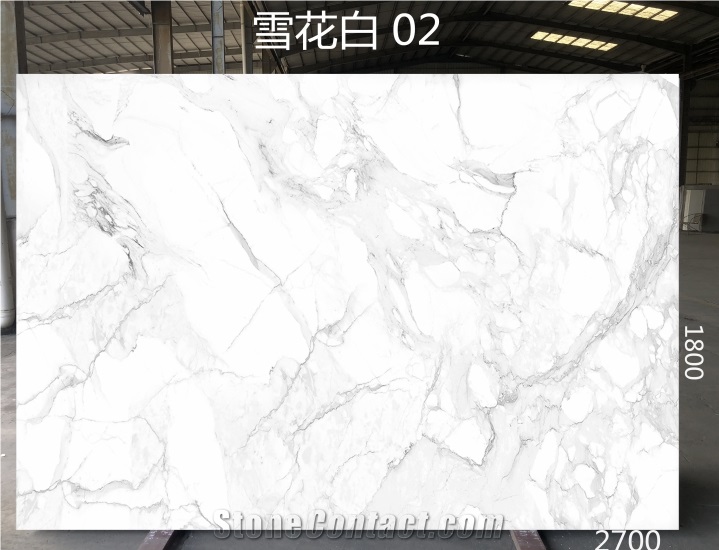 Wholesale Snow White Marble Artificial Stone Slabs