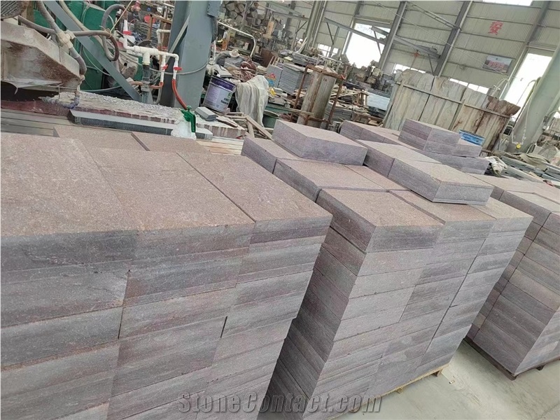 Fujian Red Porphyry Paving Tiles For Outdoor Design