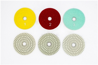 3Step Wet 4"Pads Marble Granite Quartz Stone Wet Polishing Pads