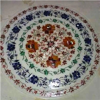 Marble Inlay  Water Jet Medallion Carpet Pattern