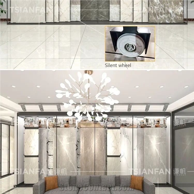 Ceramic Tile  Porcelain Sliding Display Rack  Showroom