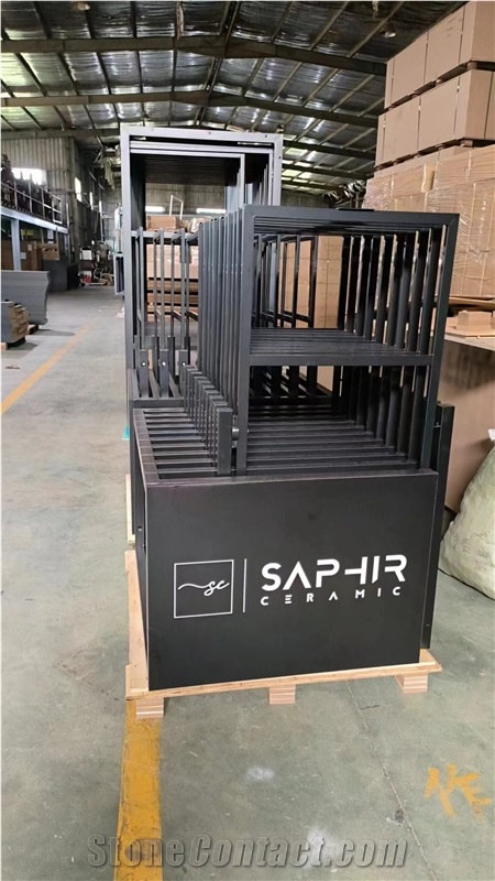 Push And Pull Sliding Rack Ceramic Tile Display Stand