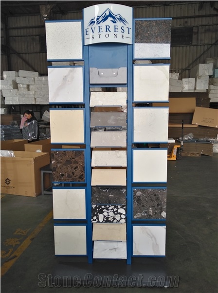 Quartz Marble Granite Sample Metal Rack For Showroom