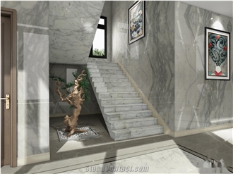 Bianco Carrara Unito D Marble Finished Product