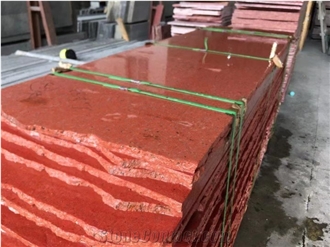 Dyed Red Granite Slab