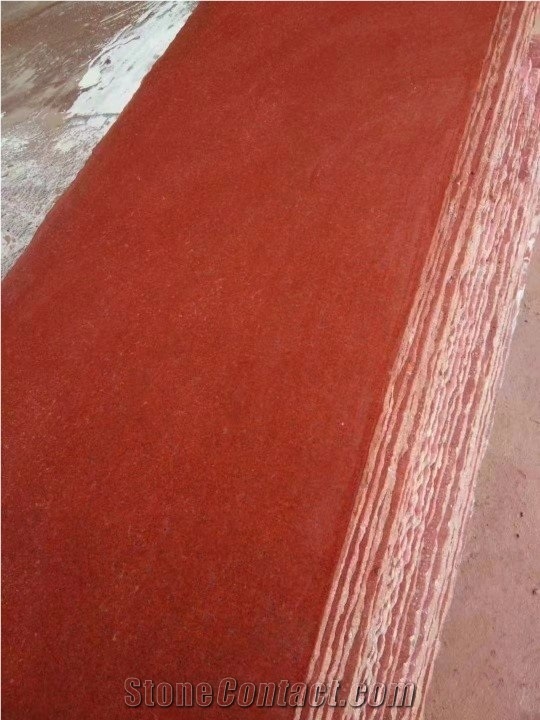 Dyed Red Granite Slab
