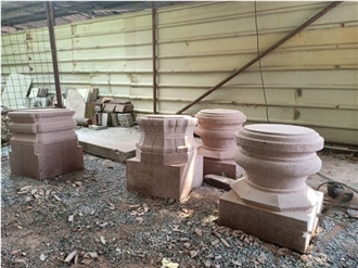 Dyed Red Granite Finished Product