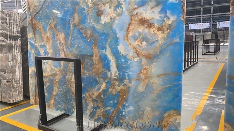 Golden Turquoise Onyx Slab