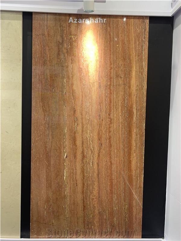 Iran Red Travertine Slab