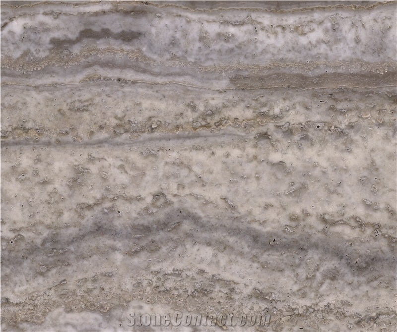 Kashan Silver Travertine Slab