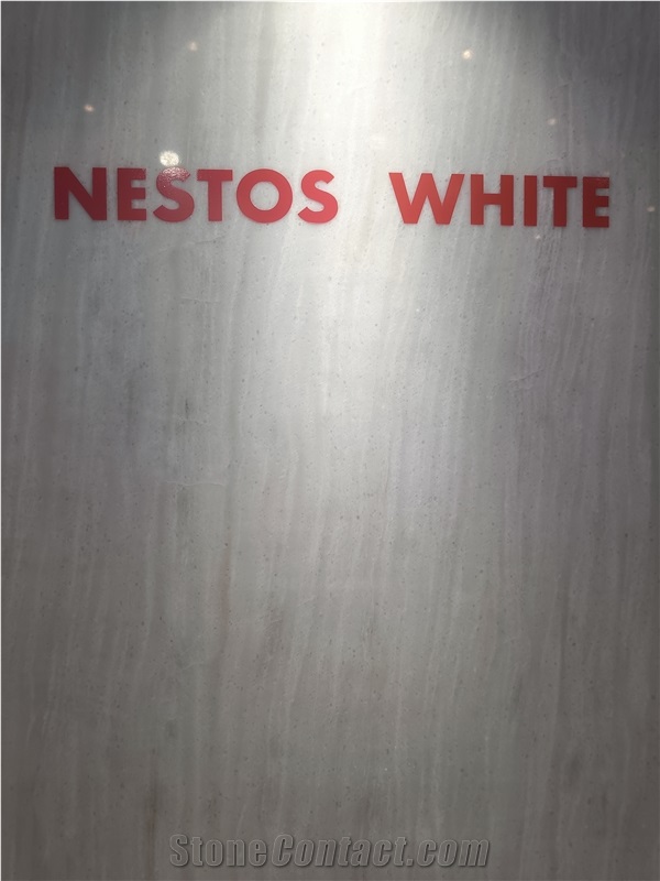 Nestos White Marble Slab