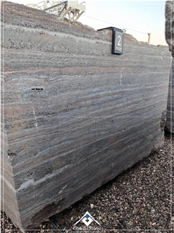 Silver Titanium Travertine Blocks