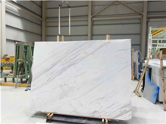 Polished A Grade Volakas White Marble Slabs