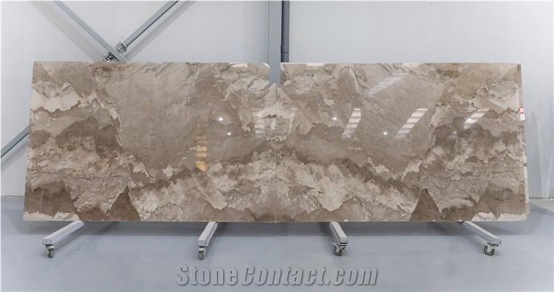 Camouflage Brown Marble Slabs