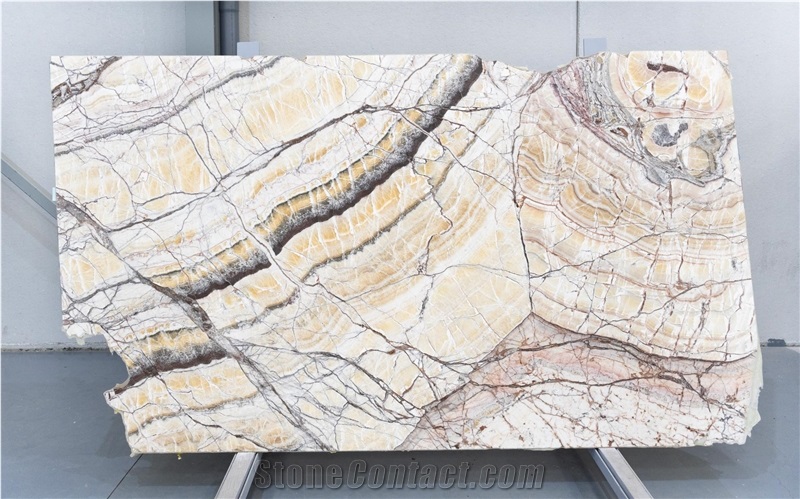 Yellow Picasso Onyx Slabs
