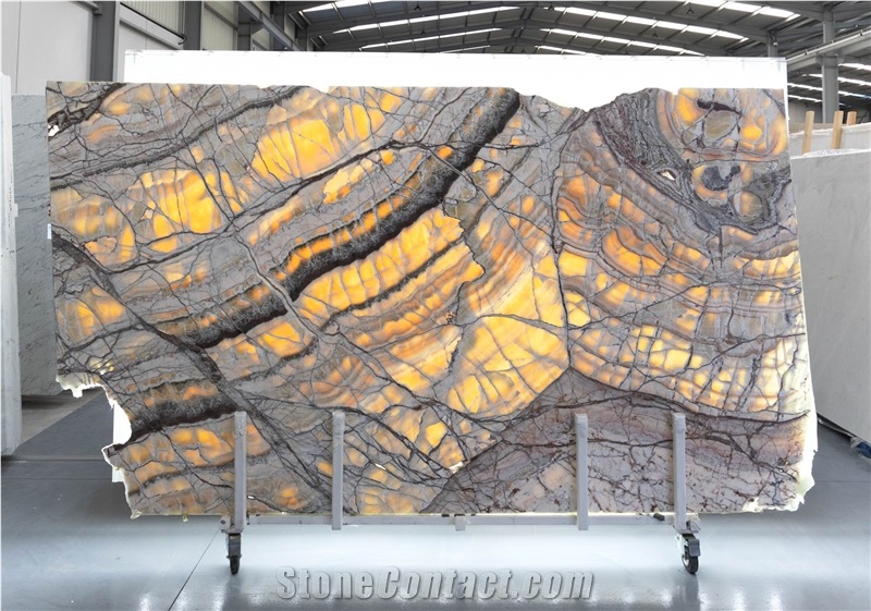 Yellow Picasso Onyx Slabs