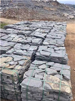 Blue Quartzite Random Flagstone Wall,Split Wall Cladding