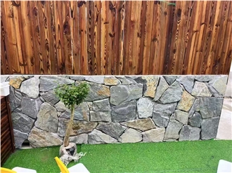 Blue Quartzite Random Flagstone Wall,Split Wall Cladding
