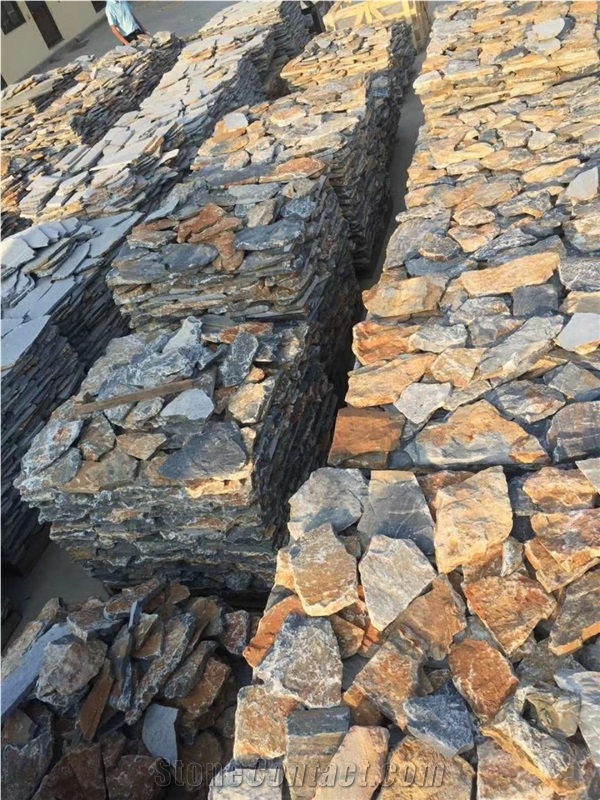 Multicolor Flagstone Walling,Split Face Wall Stone