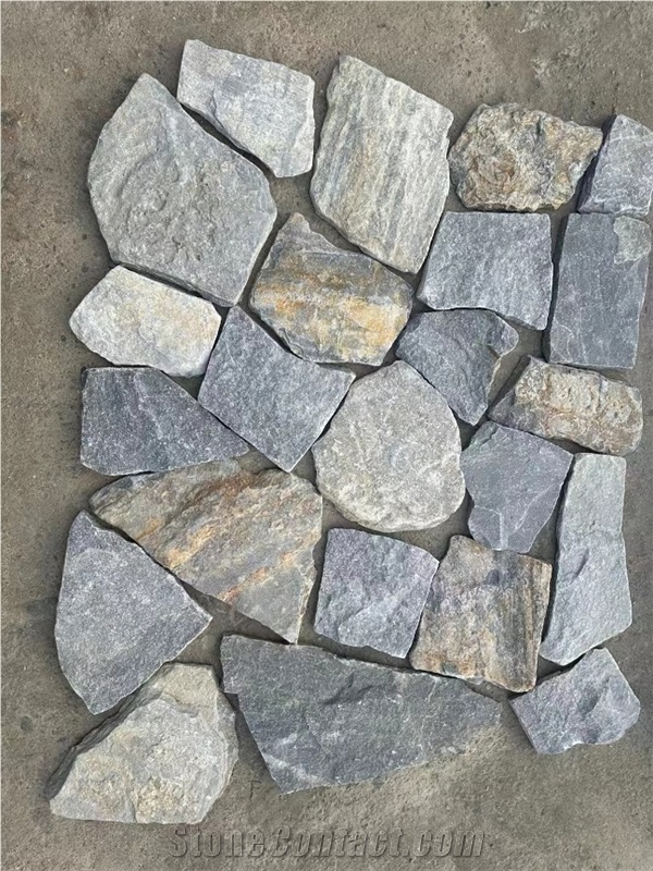 Quartzite Split Face Flagstone Wall Cladding,Random Stone