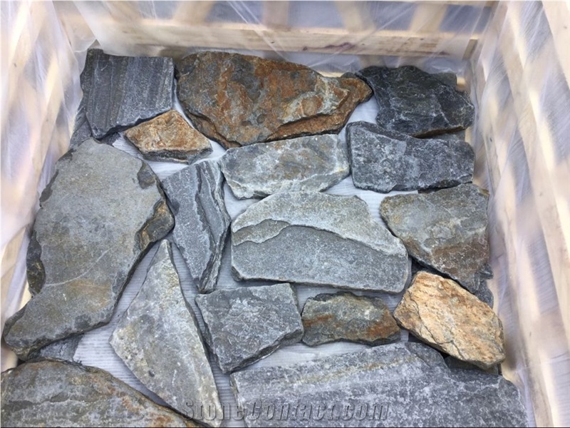 Quartzite Split Face Flagstone Wall Cladding,Random Stone