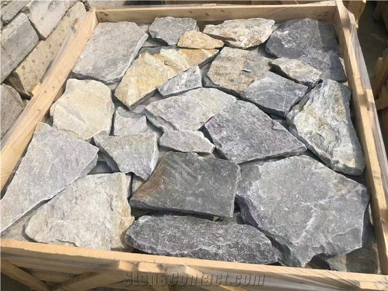 Quartzite Split Face Flagstone Wall Cladding,Random Stone
