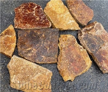 Rust Slate Flagstone Walling, Landscaping Stone Wall