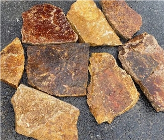 Rust Slate Flagstone Walling, Split Face Wall Stone